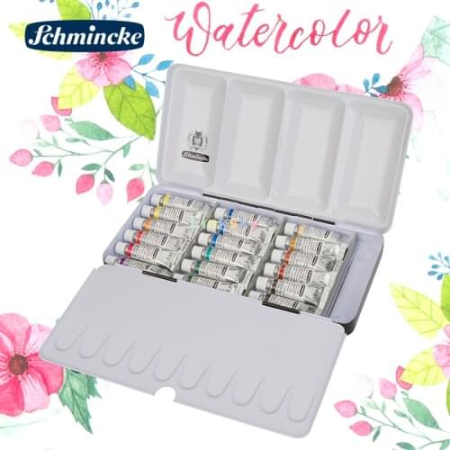 Schmincke Master watercolor, Horadam Aquarell 5ml Paint Tube Metal Set, Set of 12/18 Colors,Superior quality Art supplies