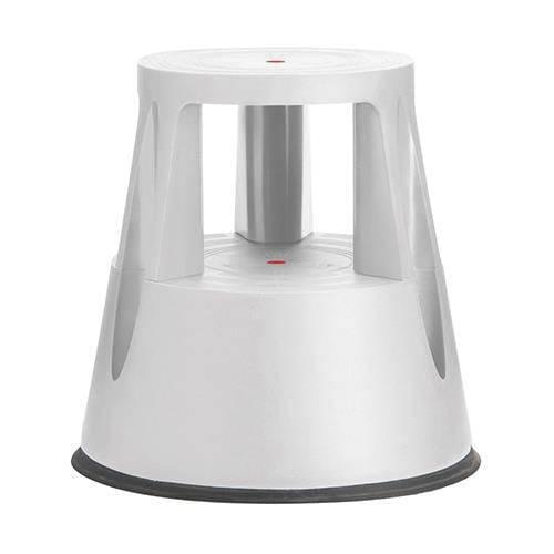 Gri Devrilmez Raf Taburesi Tekerlekli Çift Katlı