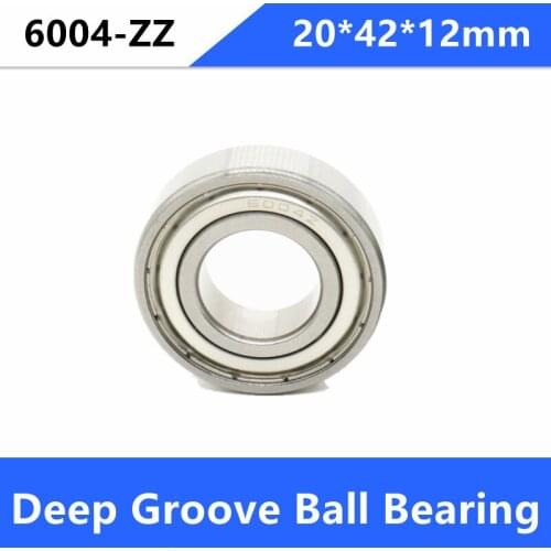 20pcs/lot 6004ZZ 20*42*12 shielded deep groove ball bearing 6004 6004Z 6004-2Z steel ball bearings 20x42x12 mm