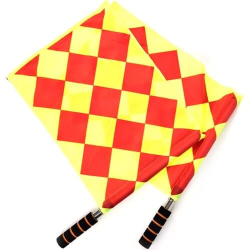 The World Cup Soccer Referee Flag Fair Play Sports Match Football Linesman Flags Referee Equipment + Carry Bag