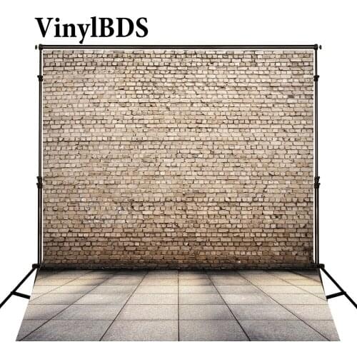 VinylBDS Newborn Baby Backgrounds Brick Wall Fondo Fotografico De Estudio Gray Tiles Floor Digitally Printed Background