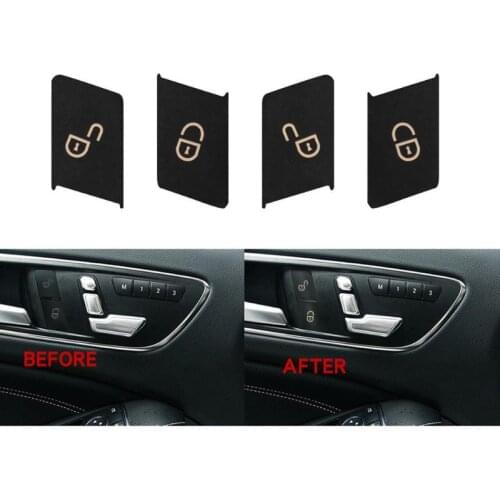 VODOOL Car Door Lock Switch Button Repair Stickers for W204 Door Lock Button Replacement For Mercedes Benz W204 C300 2008-2014