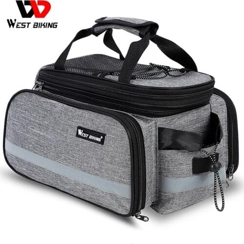 WEST BIKING Bicycle Carrier Bags MTB Road Bike Rear Saddle Rack Trunk Bags Luggage Pannier Travel Back Seat Cycling Bag 10-25L