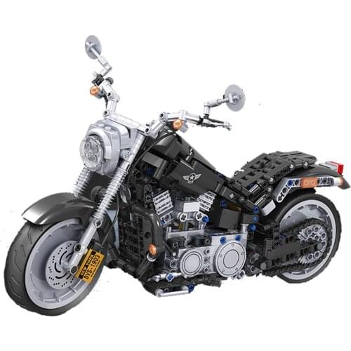 Winner 709PCS 7049 Assembled Building Blocks 1:6 American Motorcycle Model Toys For Children