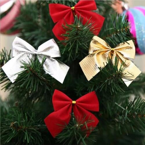 Vibrant Color Portable Butterfly Bow-knot Christmas Tree Decoration for Household
