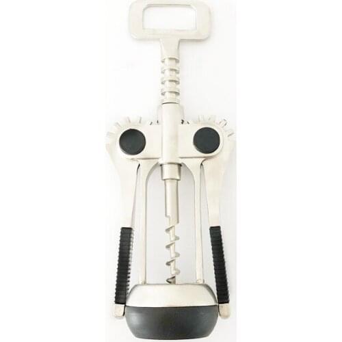 Corkscrew Red Wine Opener Cork Puller Bottle Opener Professional Handle Pressure Kitchen Tool Zinc Alloy Bottle Opener 1pcs