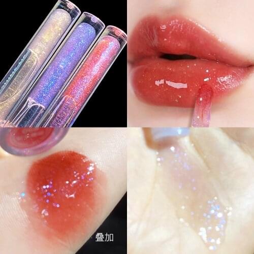 1 Pcs Transparent Water Gloss Lip Gloss Lip Oil Moisturizing Nourishing Relieve Dry Lips Reduces Lip Wrinkles Maquillaje TSLM1