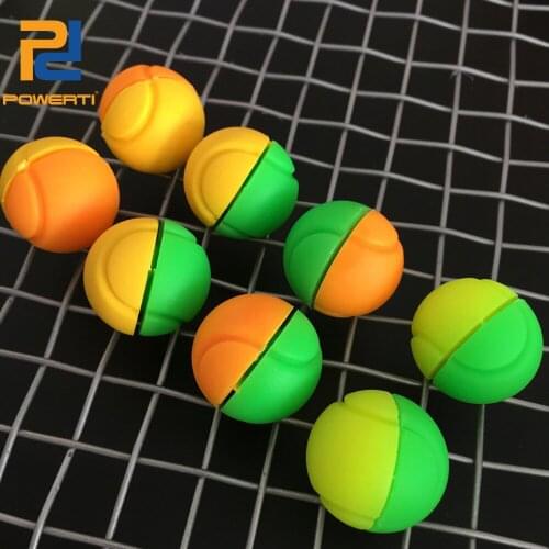POWERTI 10pcs/pack Tennis Vibration Dampener- Tennis Ball Machine Trainer Tennis Accessories