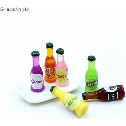 10pcs Resin Bottle Pendant earrings pendant resin simulation beverage cocktail bottle soda bottles for Jewelry DIY Scrapbooking