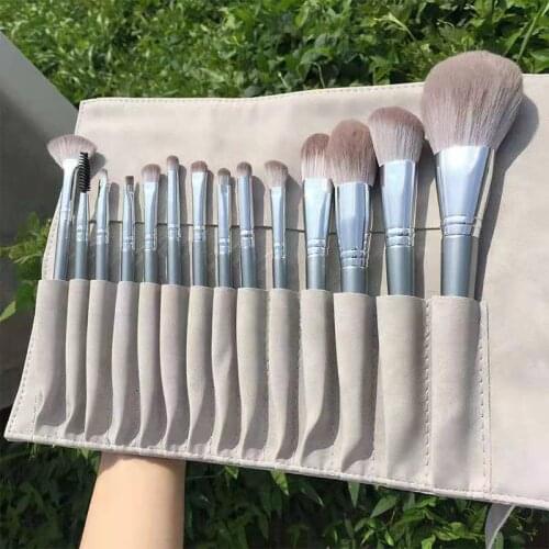 14PCS/SET Brush set Makeup Brushes Eyeshadow Brush Highlighter Brush Facial Brush Aluminum tube Hand Brush Beauty Makeup Tools