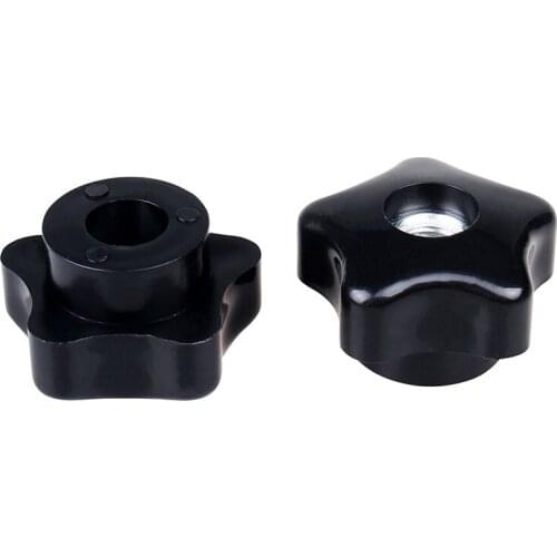 2Pcs M6 M8 M10 M12 M14 M16 Plum Bakelite Hand Tighten Nuts Handle Star Mechanical Black Thumb Nut