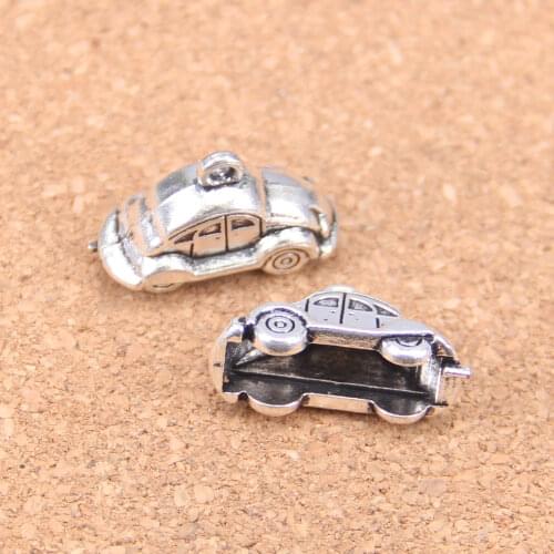 8pcs Charms 3D car 23x15mm Antique Pendants,Vintage Tibetan Silver Jewelry,DIY for bracelet necklace