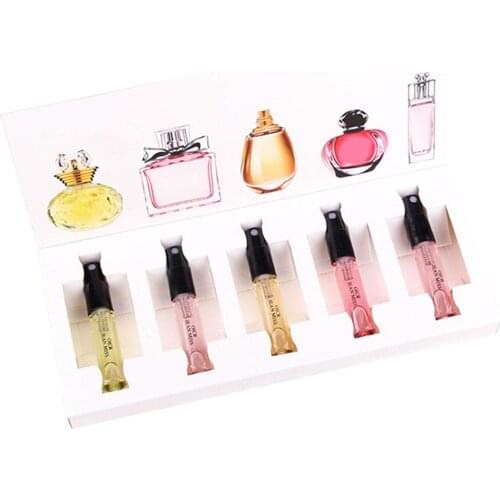 5Pcs/Set Spray Flowers Fruit Aroma Perfume Men Sexy Parfum 3ML Toilette Bottle Glass Car Perfume Air Freshener Atomizer Perfume