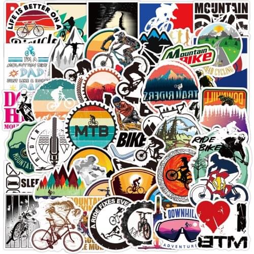 Graffiti Stickers Waterproof Suitcase Notebook Scooter Refrigerator Water Cup Stickers Wholesale Bike Frame Sticker 50pcs of MTB