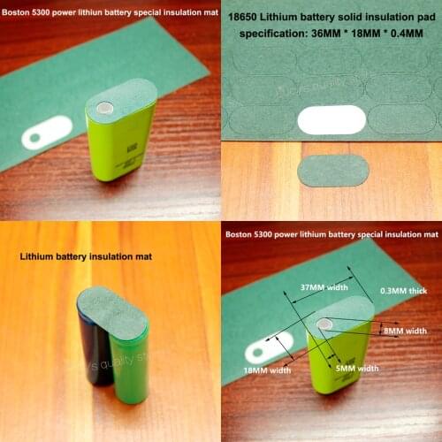 100pcs/lot Boston 5300 Power Lithium Battery Insulation Gasket 18650 Solid Insulation Mat Meson Face Mat Crimson Paper Mat