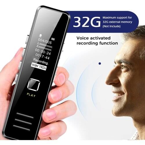 Willkey Digital Voice Recorder Professional Portable Stereo Mini Digital Recording Pen for Business Meeting Recording Device