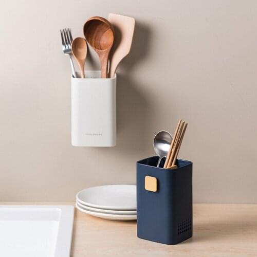 Chopstick Holder Wall-Mounted Drain Rack Holder Kitchen Tableware Spoon Storage Box Home Accessories Organizer