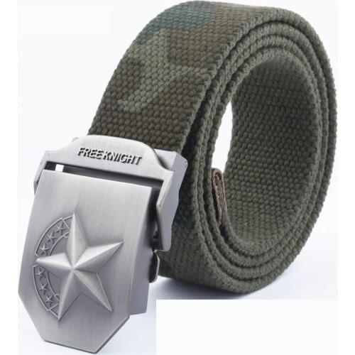 Cool Trend Classic Military Style Thickened Woven Student Canvas Mans Belt
