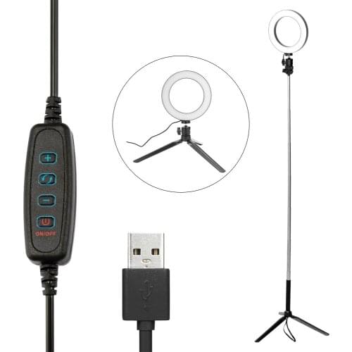 Selfie Ring Light with Tripod Stand Cell Phone Holder LED Make Up Light with 3 Light Modes for Camera YouTube Video Selfie Light