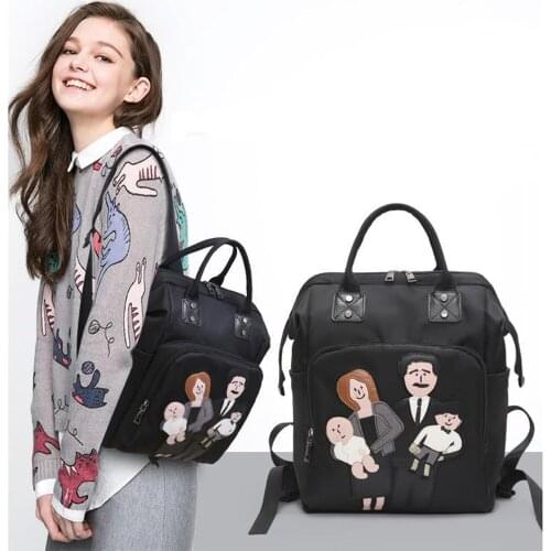 Fashion Mummy Nappy Bag Large Capacity Baby Bag Travel Backpack Desinger Nursing Bag for Baby Care Lovely family Bag