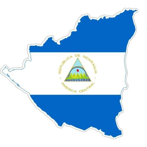 Moto Map Flag Vinyl Outside Wall Decal Macbbook Nicaragua Car Sticker Windshield Car Auto Sport Start Racing Motorcycle Decal