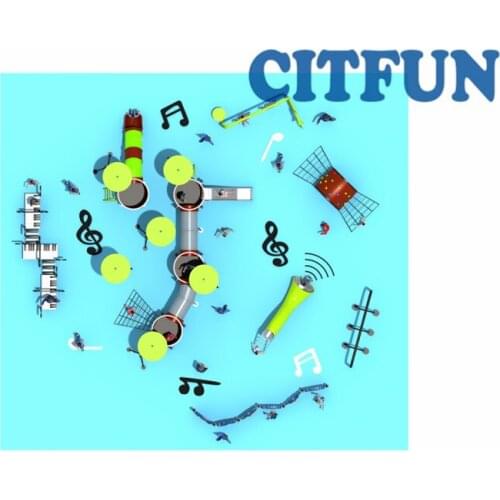 New style Fantastic Concert World outdoor playground, Good quality paly slider for school/park/community OP18-002A