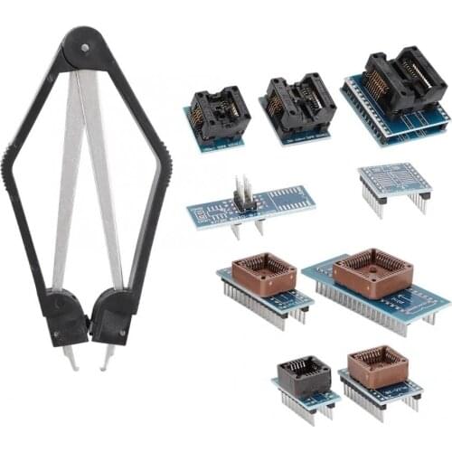 Full set 10 adapters for nimipro TL866 universal programmer TL866cs / TL866A + SOP28 +SOP8 +PLCC IC extractor