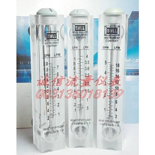 1-5GPM 2-18LPM LZM-15 organic glass panel type liquid flowmeter 4 special price