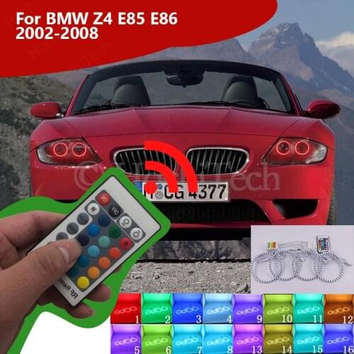Multi-Color RGB LED Angel Eye Halo Rings light For BMW Z4 E85 E86 2002-2008
