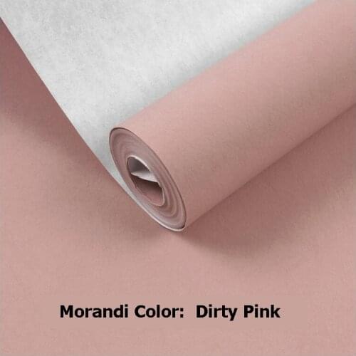 Nordic Style Morandi Color Silk Wallpaper High Quality Luxury Green Dirty Pink Plain Wallpapers Thick Living Room Behang P094