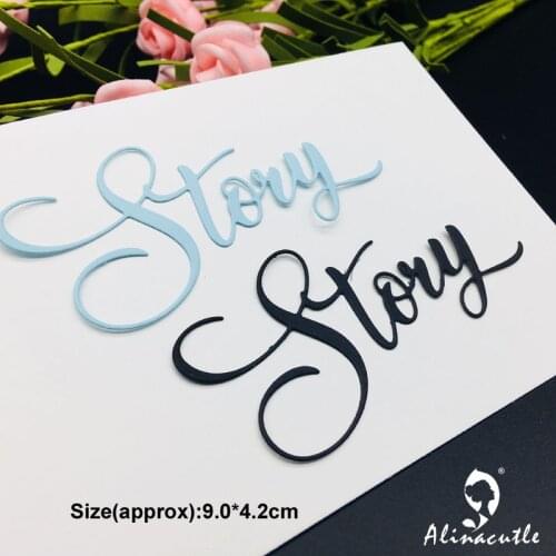 Die cut metal cutting die story memory sentiment alphabet letter DIY Scrapbook album papercraft handmade card stencil art cutter