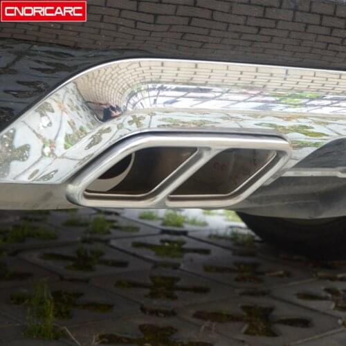 Stainless Steel Tail Throat Pipe Modified Cover Trim For Mercedes Benz GLK X204 CLS 2012-2017 Car Exhaust Tail Pipes Decoration