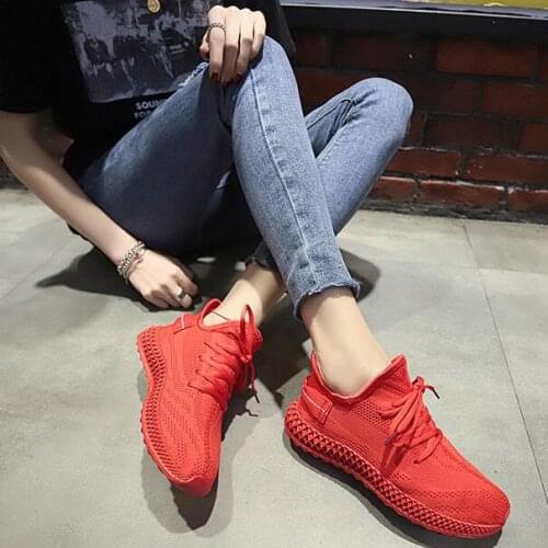 Womens Sneakers Fashion Casual Sport Shoes New Comfort Breathable Solid Color Running Shoes Soft Wear-resistant Fitness Shoes