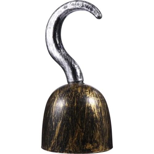 3pcs Pirate Hooks Cosplay Hooks Plastic Toy Simulate Bronze Hooks Pirate Hooks for Party Cosplay Costume