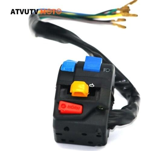 7/8" 22mm Handlebar Motorcycle Five-function Switch For Dirt Bike ATV Buggy Multi-function Switches Light Horn Indicator