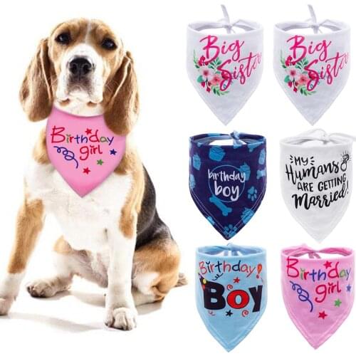 Dog Bandana Bibs Head Scarf 6 colors Doggie Neckerchief Pet Cat Puppies Accessories Birthday Party Cute Lovely Gog Accessories