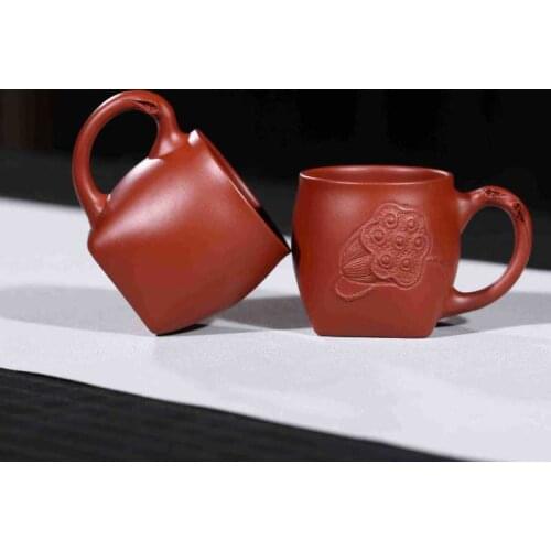 A lotus cup master yixing purple sand cup cup sample tea cup purple ceramic manufacturers selling sand pot of the sea