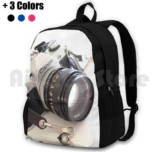 Something About The Camera Outdoor Hiking Backpack Riding Climbing Sports Bag Camera Vintage Old Camera Canon Click Lense
