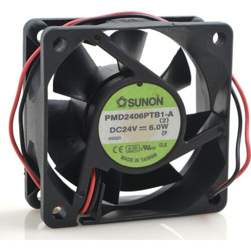FOR SUNON PMD2406PTB1-A 24V 6.0W 6CM 6025 2-wire cooling fan