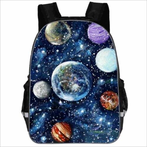 Galaxy Space Printed Boys Girls School Bags 13/16inch Students Bookbag Casual Children Baby Daily Backpack fashion Mochilas