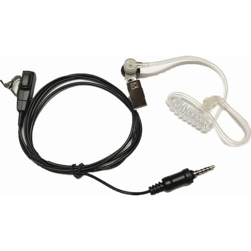 Headset Earpiece Covert Acoustic Air Tube PTT Mic For Yaesu Vertex Two Way Radio VX-6R 6E 7R 7E VX-120 VX-127 VX-170 VX-177