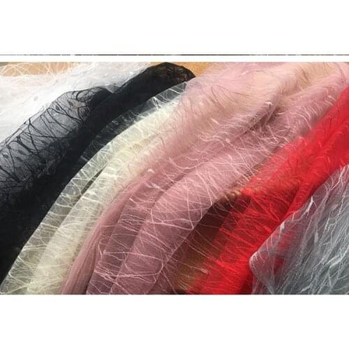 1.5 m wide exquisite mesh lace fabric net wedding veil skirt home diy clothing accessories