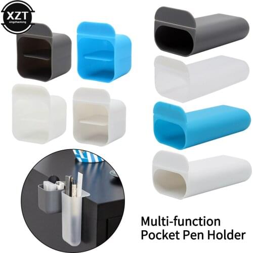 Creative Paste Desk Pen Pencil Storage Box Pen Holder Desktop Storage Box Office School Stationery Sundries Storage Rack