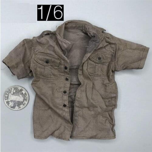 Hot Sales 1/6th 3Atoys The Walking Dead Mor Dick Combat Old Dirty Shirt Sleeves Model For Usual 12inch Doll Action Accessories