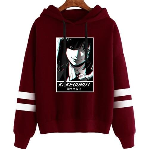 Hot Japanese Anime Kakegurui Hoodies Men Funny Graphic Streetwear Unisex Sweatshirts Male