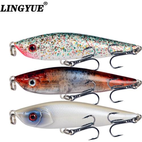 LINGYUE New Arrival 1pcs Carp Fishing Lures 8cm/13g Hard Baits Artificial High Quality Wobbler Fishing Bait Treble Hooks Tackle