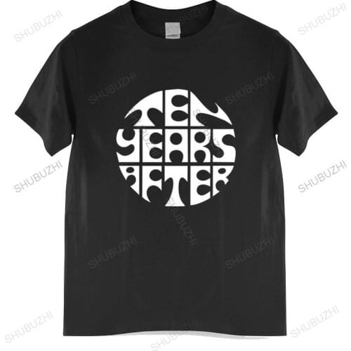 Men Cotton T Shirt Summer Brand Tshirt New Ten Years After English Rock Band Legend MenS Black T-Shirt brand tee-shirt homme