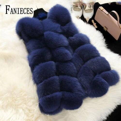 Spring Winter new fashion fur imitation fox fur coat women long fur coat vest abrigo mujer overwear bontjas fourrure Open Stitch