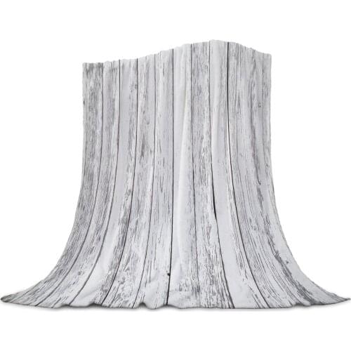 Silver Wooden Board Retro Style Coral Fleece Blanket Cover The Bed Flannel Sofa Blanket Small Blanket for Kids Home Textile