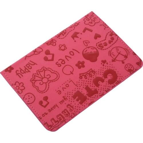 Organizer Passport cover Leather Passport Holder-Rose Red